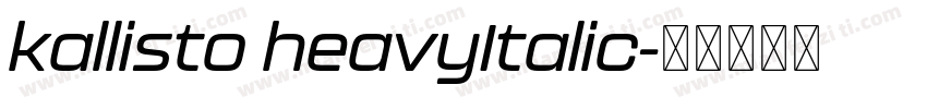 kallisto heavyItalic字体转换